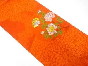 牡丹模様織り出し　名古屋帯